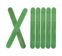 DMiotech 200 Pack 4.5" x 0.35" Wood Craft Sticks Strong Natural Birch Sticks Paint Stir Sticks for Molding Building and Home Decor Projects,Green