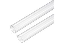 DMiotech 2pack ID 30mm OD 32m,0.5m Length PVC Clear Plastic Tube Hard Round Tube for Water Pipe