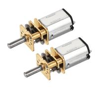 DMiotech 2Pcs 12V 30RPM Rated Torque 12 Output Shaft Length 10mm Micro DC Speed Reduction Motor Mini Metal Gearbox Motor for RC Car Robot Model DIY RC Toys Engine