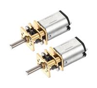 DMiotech 2Pcs 12V 60RPM Rated Torque 18 Output Shaft Length 10mm Micro DC Speed Reduction Motor Mini Metal Gearbox Motor for RC Car Robot Model DIY RC Toys Engine