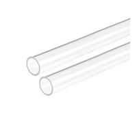 DMiotech 2pcs 14mm x 18mm 12" Clear Acrylic Pipe Rigid Plastic Tubing for Aquarium Water Pipe, Water Cooling System, Plumbing