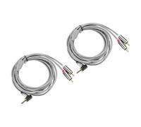 DMiotech 2PCS 3.5mm to RCA Cable, 10ft 3.5mm Male to 2 RCA Male Aux Audio Adapter RCA Y Splitter for Smartphones, Speakers, HDTV, Tablets, Home Theater