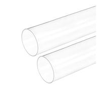 DMiotech 2pcs 36mm x 40mm 20" Clear Acrylic Pipe Rigid Plastic Tubing for Aquarium Water Pipe, Water Cooling System, Plumbing