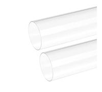 DMiotech 2pcs 66mm x 70mm 12" Clear Acrylic Pipe Rigid Plastic Tubing for Aquarium Water Pipe, Water Cooling System, Plumbing