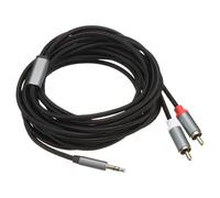 DMiotech 3.5mm to RCA Cable, 16ft 2 RCA Male to Aux Audio Adapter RCA Y Splitter for Smartphones, Speakers, HDTV, Tablets, Home Theater
