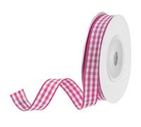 DMiotech 3/8 Inch 10 Yards Gingham Ribbon, Checkered Ribbon Plaid Ribbon for Gift Wrapping Decoration Art Craft DIY, Rose Pink
