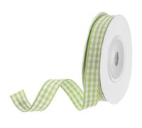 DMiotech 3/8 Inch 10 Yards Gingham Ribbon, Checkered Ribbon Plaid Ribbon for Gift Wrapping Decoration Art Craft DIY, Apple Green
