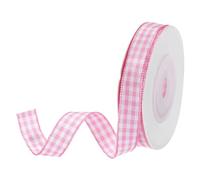 DMiotech 3/8 Inch 10 Yards Gingham Ribbon, Checkered Ribbon Plaid Ribbon for Gift Wrapping Decoration Art Craft DIY, Red and White