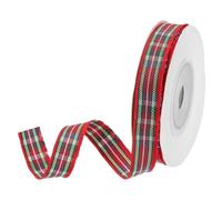 DMiotech 3/8 Inch 10 Yards Gingham Ribbon, Red Green And Blue, Polyester, Christmas, Wedding, Modern, Trendy