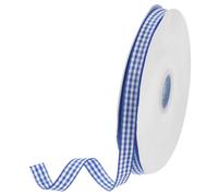 DMiotech 3/8 Inch 50 Yards Gingham Ribbon, Checkered Ribbon Plaid Ribbon for Gift Wrapping Decoration Art Craft DIY, Blue and White