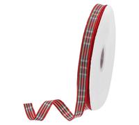 DMiotech 3/8 Inch 50 Yards Gingham Ribbon, Checkered Ribbon Plaid Ribbon for Gift Wrapping Decoration Art Craft DIY, Red Blue and Green