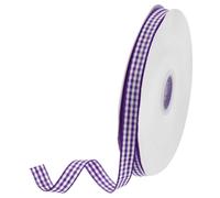 DMiotech 3/8 Inch 50 Yards Gingham Ribbon, Checkered Ribbon Plaid Ribbon for Gift Wrapping Decoration Art Craft DIY, Purple