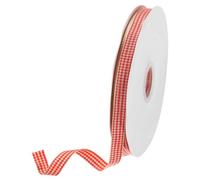 DMiotech 3/8 Inch 50 Yards Gingham Ribbon, Checkered Ribbon Plaid Ribbon for Gift Wrapping Decoration Art Craft DIY, Tomato Red