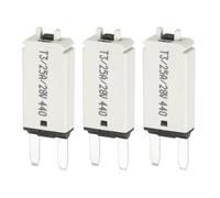 DMiotech 3 Pack 28V DC 25A White ATC/ATO Manual Narrow Mini Resettable Fuse for Automotive Circuit Breaker Reset Fuses Low Profile Blade Fuses for Car Truck SUV Marine Boat Motorcycle