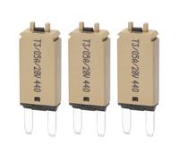 DMiotech 3 Pack 28V DC 5A Khaki ATC/ATO Manual Narrow Mini Resettable Fuse for Automotive Circuit Breaker Reset Fuses Low Profile Blade Fuses for Car Truck SUV Marine Boat Motorcycle