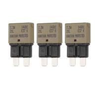 DMiotech 3 Pack Automatic Mini Reset Fuse, 14V DC 7.5A ATC/ATO Auto Circuit Breaker Reset Fuses Low Profile Blade Fuses for Car Truck SUV Marine Boat Motorcycle, Brown