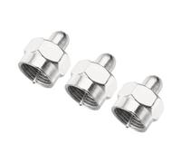 DMiotech 3 Pack F Cap Cover Connector F Male Coaxial Cable Connector Nickel-Plated for Home Wiring Antenna Coaxial Extension Wireless Devices