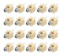 DMiotech 3 Pins Vertical Female 3.5mm Mono TS Jacks Plug Socket Beige 20Pcs | PJ-301M Audio Female Jacks Plug Socket Connector Tin-Plated Copper Terminals with Round Nut for Audio Headphone Radio