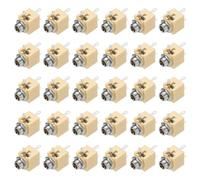 DMiotech 3 Pins Vertical Female 3.5mm Mono TS Jacks Plug Socket Beige 30Pcs | PJ-301M Audio Female Jacks Plug Socket Connector Tin-Plated Copper Terminals with Hex Nut for Audio Headphone Radio