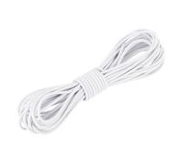 DMiotech 3mm Shock Cord, 7.6 M White Bungee Cord Tent Pole Shock Cord Round Elastic Kayak Rope Stretch String Marine Grade Heavy Polyester for DIY Projects Tie Downs