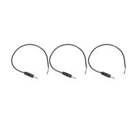 DMiotech 3PCS 3.5mm 1/8" Male Plug Jack Connector Audio Cable 2 Pole Mono Aux Cable Replacement Repair Bare for Headphone Headset Earphone 0.3M/1Ft Black