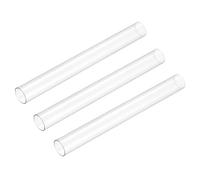 DMiotech 3pcs 6" Clear Rigid Plastic Pipe 15mm x 16mm(5/8") Polycarbonate Tubing Round Tube for Lighting Water Plumbing, 150mm