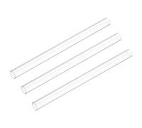 DMiotech 3pcs 9.6" Clear Rigid Plastic Pipe 11mm x 12mm Polycarbonate Tubing Round Tube for Lighting Water Plumbing, 245mm