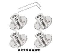 DMiotech 4 Pack 5mm Flange Coupling Connector Rigid Guide Shaft Support Coupler Shaft Coupling with M1.5 Hex Wrench and Screws for DIY RC Model Motors