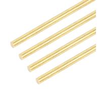 DMiotech 4 Pack Brass Rods, 5mm x 350mm Solid Round Brass Rod for DIY Craft, Welding, Lathe, Bar Stock, Drift Punches, Shaft, Model, Plane, Ship, Car