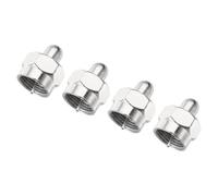 DMiotech 4 Pack F Cap Cover Connector F Male Coaxial Cable Connector Nickel-Plated for Home Wiring Antenna Coaxial Extension Wireless Devices