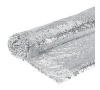 DMiotech 4 Yard Silver Sequin Fabric Sparkly Iridescent Bling Mesh 5ft Width for DIY Sewing Tablecloth Backdrop Clothes Dress