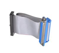 DMiotech 40Pin 0.2m Long 2.54mm IDC Wire Flat Ribbon Cable DB37 Female to FC-40 Connector with Grey Color