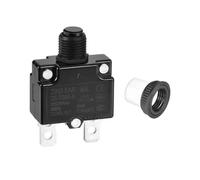 DMiotech 4A Thermal Circuit Breaker 125/250V AC 50V DC 50/60Hz 1.8x1.1x0.6" Push Button Manual Reset Overload Protector with Waterproof Button Cap for Overload Protection Application