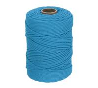 DMiotech 4mm x 220M (241 Yard) Bright Blue Natural Cotton Macrame Rope, Wall Hanging Handmade Single Strands Twisted Macrame Cotton Cord for Plant Hangers, Gift Wrapping Wedding