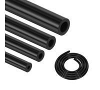 DMiotech 4Pcs Silicone Vacuum Hose Automotive,5/32" 1/4" 5/16" 15/32" ID High Performance Silicone Vacuum Tubing Hose Line Kit 130PSI Max Pressure, 5FT Black
