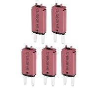 DMiotech 5 Pack 28V DC 10A Red ATC/ATO Manual Narrow Mini Resettable Fuse for Automotive Circuit Breaker Reset Fuses Low Profile Blade Fuses for Car Truck SUV Marine Boat Motorcycle