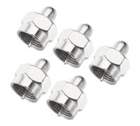 DMiotech 5 Pack F Cap Cover Connector F Male Coaxial Cable Connector Nickel-Plated for Home Wiring Antenna Coaxial Extension Wireless Devices