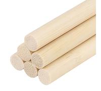 DMiotech 50 Pack 7mm x 450mm Wooden Dowel Rods Unfinished Natural Sticks Wood Craft Sticks for Home Decor Projects and Making DIY Craft,Wood Color