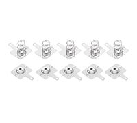 DMiotech 50 Pairs 11.28mmx11.5mm Battery Springs AA Contact Plate Replacement Positive to Negative Nickle Plated for Remote Control