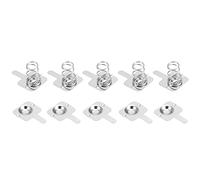 DMiotech 50 Pairs 12mmx10mm Battery Springs AA Contact Plate Replacement Positive to Negative Nickle Plated for Remote Control