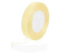 DMiotech 50 Yards Organza Ribbon 1/2 Inch Cream Yellow Chiffon Ribbon Shimmer Sheer Gift Wrapping Ribbons for Flower Bouquets Wedding Birthday DIY Decoration