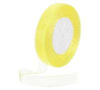 DMiotech 50 Yards Organza Ribbon 1/2 Inch Yellow Chiffon Ribbon Shimmer Sheer Gift Wrapping Ribbons for Flower Bouquets Wedding Birthday DIY Decoration