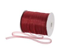 DMiotech 500 Yards Organza Ribbon 1/4 Inch Dark Red Chiffon Ribbon Shimmer Sheer Gift Wrapping Ribbons for Flower Bouquets Wedding Birthday DIY Decoration