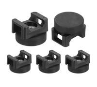 DMiotech 5Pcs Magnetic Zip Tie Mount,22mm Dia Multipurpose Magnetic Cable Clips Organizer Holders Clamps Saddle Type Management Base for Cable Wire Tubing Sleeving Conduit,Black