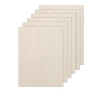DMiotech 6 Pack 7.1 x 5 x 1/4 Inches 6mm Thick Wood Sheets Basswood Sheets Unfinished Plywood Squares Plywood for DIY Craft Laser Wood Burning Drawing