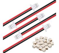 DMiotech 60Sets 28 AWG SH1.0 mm 2 Pin Male Plug Connector W/ 200mm Wire | Mini Micro Connector Single Head Male Plug Wire Cable for Speakers LED Light Strips RC Toys PCB Small Appliances