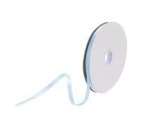 DMiotech 6mm Satin Ribbon 64m/210ft Thin Double Face Fabric Grosgrain Ribbon for Gift Wrapping Floral Hair Flower Bouquet, Light Blue