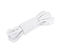 DMiotech 6mm Shock Cord, 7.6 M White Bungee Cord Tent Pole Shock Cord Round Elastic Kayak Rope Stretch String Marine Grade Heavy Polyester for DIY Projects Tie Downs