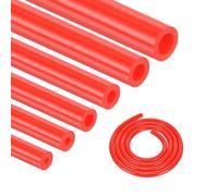 DMiotech 6Pcs Silicone Vacuum Hose Automotive,1/8" 5/32" 3/16" 1/4" 5/16" 3/8" ID High Performance Silicone Vacuum Tubing Hose Line Kit 130PSI Max Pressure,5FT Red