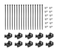 DMiotech 75Pcs Magnetic Zip Tie Mount with 6" Cable Zip Ties and Tapping Screw Organizer Holders Clamps Multipurpose Cable Tie Holder Set for Cable Wire Tubing Sleeving Conduit,Black